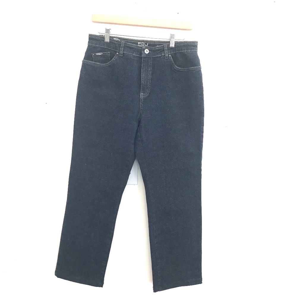 French Dressing Blues Suzanne Strait Leg women's size 10 Petite medium wash jean